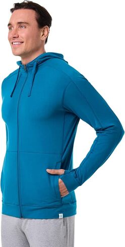 Coolibar UPF 50+ Men's LumaLeo Zip-Up Hoodie - Sun Protective in Saudi Arabia