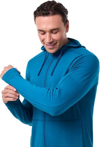 Coolibar UPF 50+ Men's LumaLeo Zip-Up Hoodie - Sun Protective in Saudi Arabia