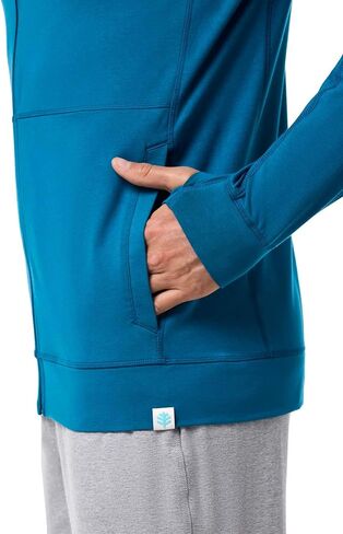 Coolibar UPF 50+ Men's LumaLeo Zip-Up Hoodie - Sun Protective in Saudi Arabia
