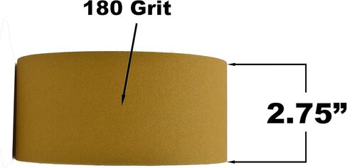 Gritly - بكرة ورق صنفرة طويلة ذهبية PSA بطول 25 ياردة، وعرض 2-3/4 بوصة - بكرة ورق صنفرة مدعومة بمادة لاصقة لأعمال النجارة والسيارات ومكعبات الصنفرة اليدوية... (80 حبيبة) in Kuwait