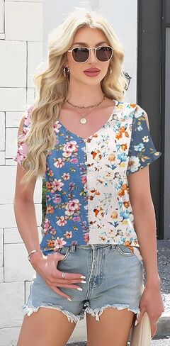 Etcyy New Womens Summer Tunic Tops 2025 قصيرة الأكمام القمصان الكتف الباردة الأنبوب بلوزات غير رسمية in Saudi Arabia