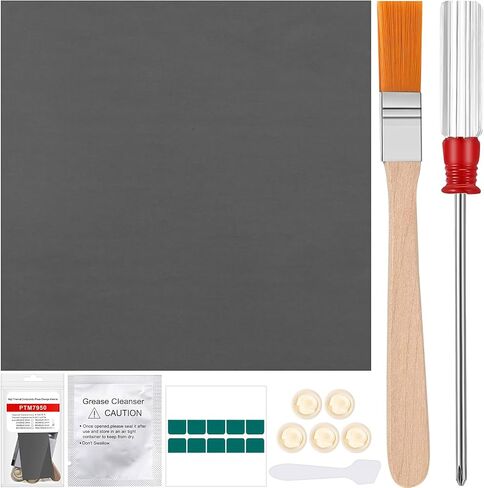 Nuanchu 40 x 80 x 0.2mm Gpu Thermal Pad Ptm7950 Phase Change Thermal Pad 8.5 Watt per Meter per Kelvin Conductive Silicone Grease CPU Thermal Paste for for Laptop Gpu, Game Machine in Saudi Arabia