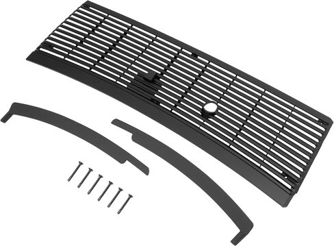 Kuafu Cowl Vent Grille W/Lowershield Mindsield Multings متوافق مع 1983-1993 Ford Mustang Wiper Cowl و Perver Cowlapling صب البلاستيك الأسود in Saudi Arabia