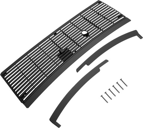 Kuafu Cowl Vent Grille W/Lowershield Mindsield Multings متوافق مع 1983-1993 Ford Mustang Wiper Cowl و Perver Cowlapling صب البلاستيك الأسود in Saudi Arabia
