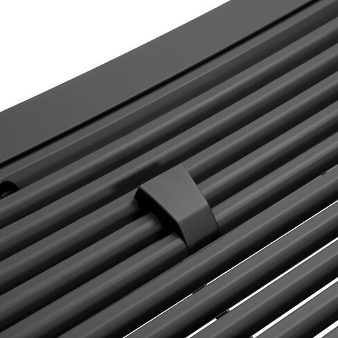 Kuafu Cowl Vent Grille W/Lowershield Mindsield Multings متوافق مع 1983-1993 Ford Mustang Wiper Cowl و Perver Cowlapling صب البلاستيك الأسود in Saudi Arabia