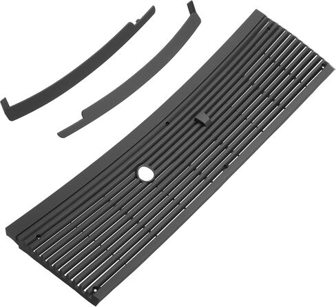 Kuafu Cowl Vent Grille W/Lowershield Mindsield Multings متوافق مع 1983-1993 Ford Mustang Wiper Cowl و Perver Cowlapling صب البلاستيك الأسود in Saudi Arabia