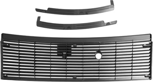 Kuafu Cowl Vent Grille W/Lowershield Mindsield Multings متوافق مع 1983-1993 Ford Mustang Wiper Cowl و Perver Cowlapling صب البلاستيك الأسود in Saudi Arabia
