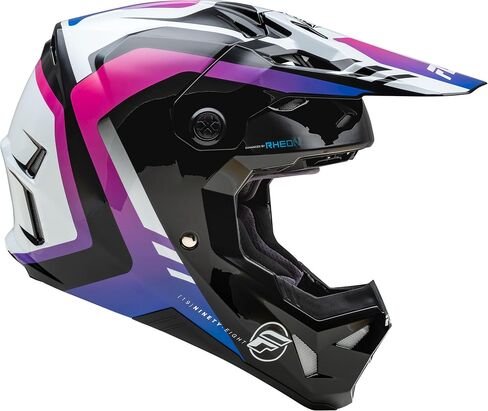 Fly Racing 73-0039L Formula Cp Krypton Helmet White/Black/Purple Lg in Saudi Arabia