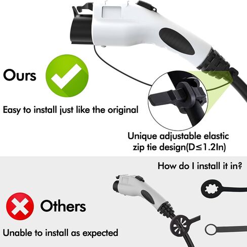 EV Charger Cover for Tesla Charge Port Protector, Silicone Dust Cap for Tesla Charger End, Step Design Easy On/Off in Saudi Arabia