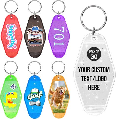 Custom Motel Hotel Keychains 30-1000PCS, Double-Sided Print Hotel Plastic Key Tags in Saudi Arabia