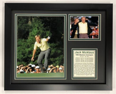 Legends Never Die PGA Jack Nicklaus 1986 Masters Champion Framed Double Matted Photos, 12" x 15", (12948U) in Saudi Arabia
