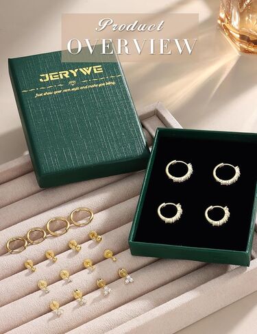 JeryWe Surgical Steel Flat Back Earrings Hypoallergenic 14K Gold Plated Cartilage Earrings for Women Trendy Small Hoop Stud Earring Stacks Flatback Stud Earring Set Helix Conch Tragus Piercing Jewelry in Kuwait