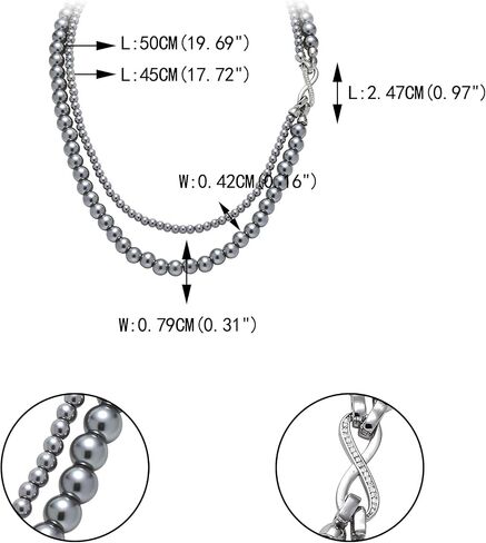 EVER FAITH Vintage Layered Faux Pearls Strand Necklace for Women, 1920s Cosply Themed Party Accessories Multi-Strand Simulated Pearl Bib Collar Statement Necklaces for Prom in Kuwait