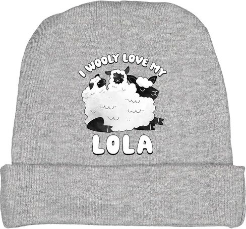 inktastic I Wooly Love My Lola Baby Beanie Hat in Saudi Arabia