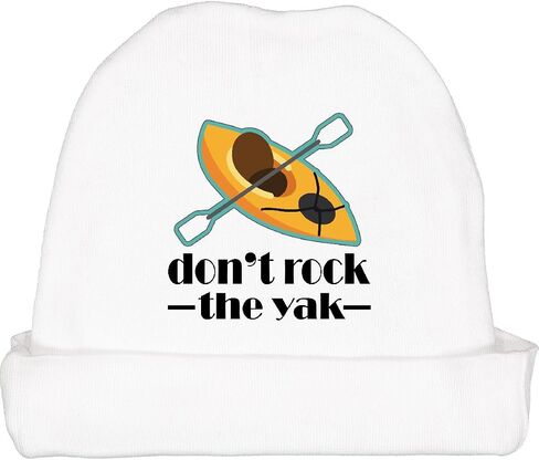 inktastic Kayaking Funny Dont Rock The Yak Baby Beanie Hat in Saudi Arabia