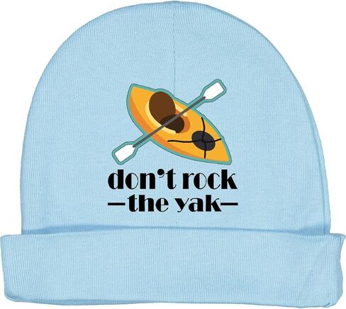 inktastic Kayaking Funny Dont Rock The Yak Baby Beanie Hat in Saudi Arabia