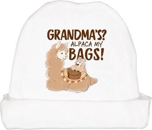 inktastic Grandma's Alpaca My Bags Baby Beanie Hat in Saudi Arabia