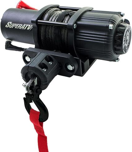 SuperATV 3500 lb Black Ops Winch With Winch Mounting Plate for 2021+ Can-Am Commander 1000R DPS/XT/XTP/MAX 1000R DPS/MAX 1000R XT | Made With 3/16" Heavy-Duty Steel Plating in Saudi Arabia