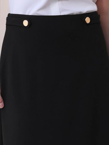 Women's Flare A-Line Skirt High Waist Casual Work Office Solid Midi Skirts in Saudi Arabia