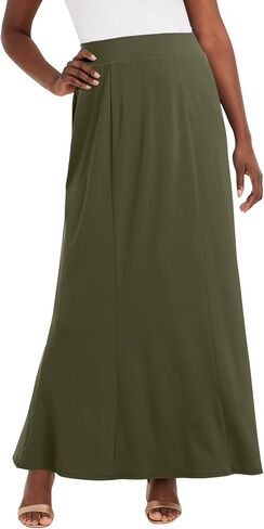 Jessica London Women's Plus Size Wrinkle Resistant Pull-On Elastic Knit Maxi Skirt in Saudi Arabia