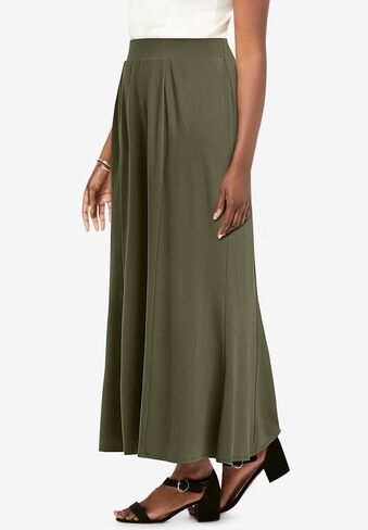 Jessica London Women's Plus Size Wrinkle Resistant Pull-On Elastic Knit Maxi Skirt in Saudi Arabia