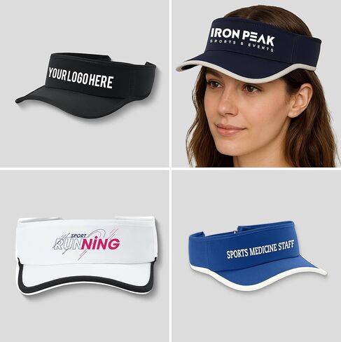 Custom Embroidered Visor Hat Personalized Stretch Cap Add Your Logo in Saudi Arabia