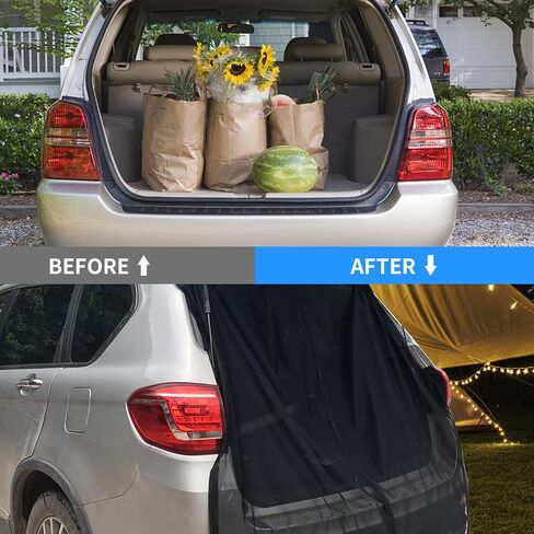 Car Tailgate Net Breathable Mesh Net Camping Accessories Privacy Protection Magnetic Suction SUV MPV Truck Tailgate Net Tailgate Tent Outdoor Travel Essential (M) in Saudi Arabia