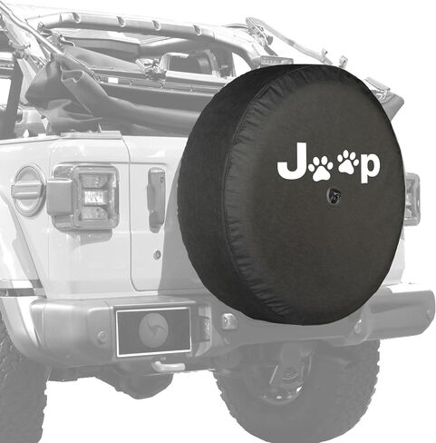 Boomerang® - 32" Soft JL Tire Cover Compatible with Jeep® Wrangler JL (with Back-up Camera) - Sport & Sahara (2018-2024) - Dog Paw Prints in Saudi Arabia