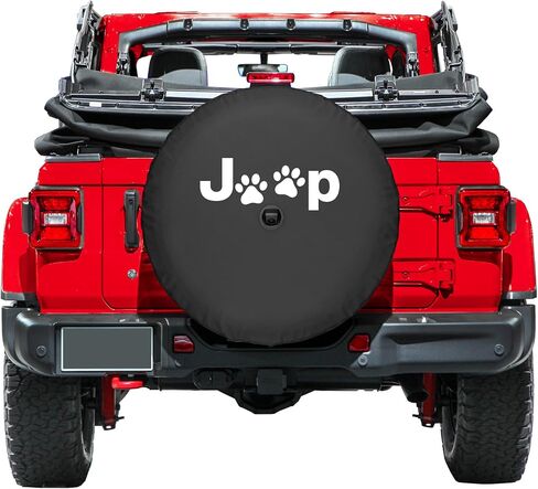 Boomerang® - 32" Soft JL Tire Cover Compatible with Jeep® Wrangler JL (with Back-up Camera) - Sport & Sahara (2018-2024) - Dog Paw Prints in Saudi Arabia