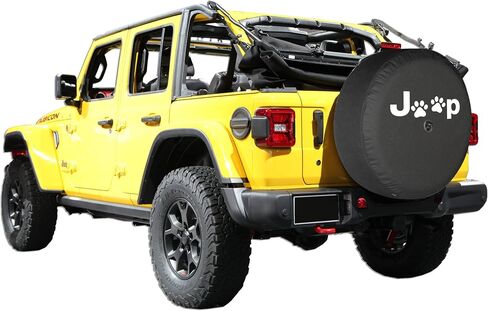 Boomerang® - 32" Soft JL Tire Cover Compatible with Jeep® Wrangler JL (with Back-up Camera) - Sport & Sahara (2018-2024) - Dog Paw Prints in Saudi Arabia