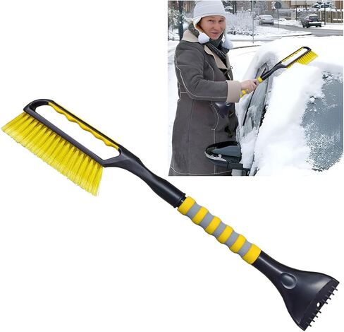 26.4" Ice Scraper and Snow Brush for Car Windshield, 2 in 1 Winter Detachable Window Deicer with Foam Grip, Snow and Ice Removal Tool Accessories for Car, SUV, Truck (Blue) in Saudi Arabia