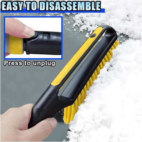 26.4" Ice Scraper and Snow Brush for Car Windshield, 2 in 1 Winter Detachable Window Deicer with Foam Grip, Snow and Ice Removal Tool Accessories for Car, SUV, Truck (Blue) in Saudi Arabia