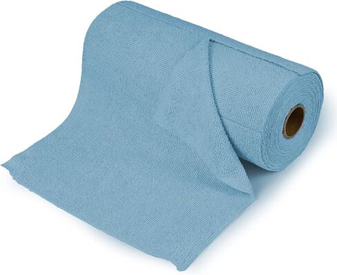 50PCS Microfiber Cleaning Cloth Roll, 10"×10" Tear Away Microfiber Towels, Reusable Washable Cloth Paper Towels, Multi-Purpose Cleaning Rags for Car Home Kitchen Garage Shop (Green) in Kuwait