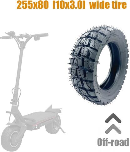 255x80 Scooter Tire Tube 80/65-6 10x3 for 10" Electric Scooter, 6" Rim, 3" Width, Off-Road Tyre,Replacement Pneumatic Scooter tire in Kuwait