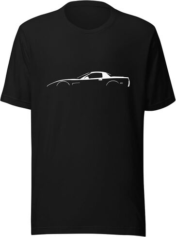 Sports Car C5 Outline 5th Gen Vette Owner Short-Sleeve Unisex T-Shirt Black in Kuwait