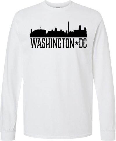 Inktastic Washington DC Skyline Skyline Adult Long Sleeve T-Shirt in Kuwait
