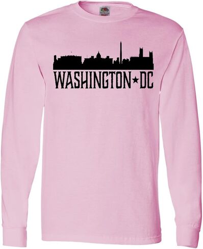 inktastic Washington DC City Skyline Adult Long Sleeve T-Shirt in Saudi Arabia