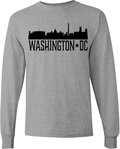 Inktastic Washington DC Skyline Skyline Adult Long Sleeve T-Shirt in Kuwait
