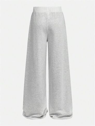 SHENHE Girl's Wide Leg Sweatpants Elastic Waist Casual Sports Workout Baggy Pants in Saudi Arabia