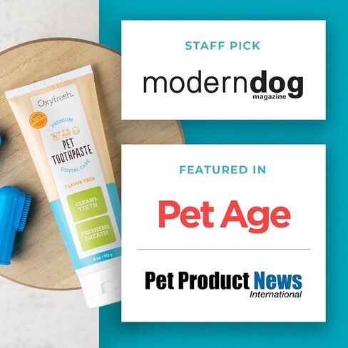 Oxyfresh Premium Dog & Cat Dental Gel Toothpaste - Best Teeth Cleaning Gel Helps Fight Plaque, Tartar and Freshen Bad Dog & Cat Breath - Best Pet Dental Care Toothpaste Gel - 4oz in Kuwait