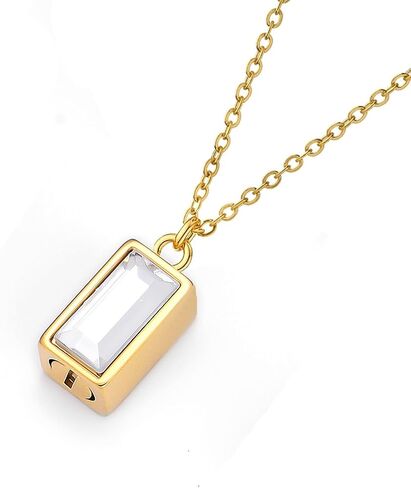 Mini Cube Urn Necklaces Cremation Jewelry for Ashes for Women Men Cremate Urn Locket for Human Ashes Holder Memorial Jewelry with Crystal Front in Saudi Arabia