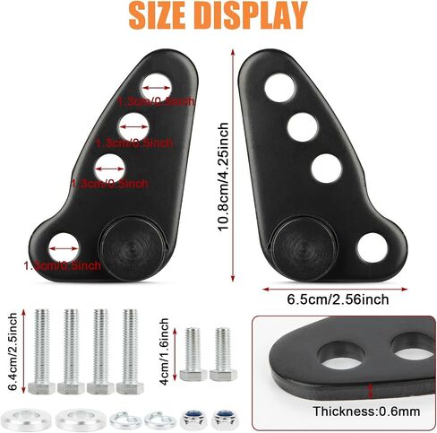 PSLER POSLER PORTERCELE STARKECLE LEAR SLAM SLANDING KIT 1 "2" 3 "صدمات خلفية تسقط روابط لجولة في الشارع Glide Electra Glide Ultra Glide Road مع أكياس السرج الصلبة فقط معايير 2002-2016 Black in Saudi Arabia