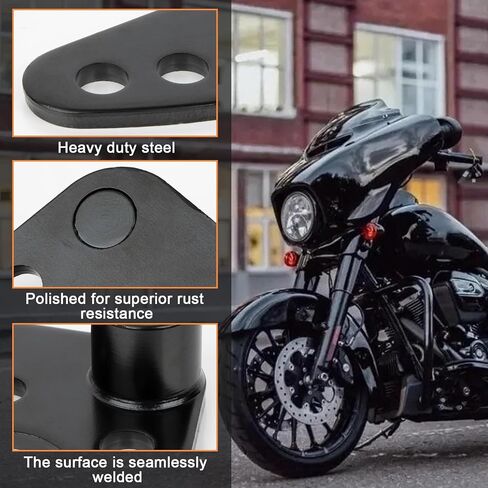 PSLER POSLER PORTERCELE STARKECLE LEAR SLAM SLANDING KIT 1 "2" 3 "صدمات خلفية تسقط روابط لجولة في الشارع Glide Electra Glide Ultra Glide Road مع أكياس السرج الصلبة فقط معايير 2002-2016 Black in Saudi Arabia