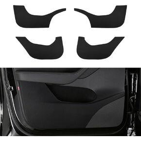 Car Door Anti Kick Sticker Compatible with Tesla Model Y 2025,Leather Material Door Protection Sticker,Automotive Interior Accessories (Black) in Kuwait
