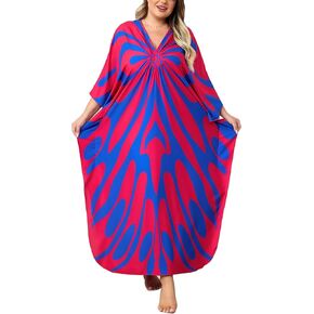 Kaftan Dress for Women - Plus Size Caftan Maxi Beach Dress Moo Moos Loungewear, Swimsuit Cover Up for Beach, Pool or Vacation in Kuwait