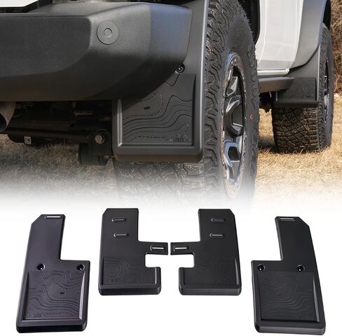 IAG Trail Shield Distable Mud Door for Ford Bronco 2021+ 2/4 Door (وليس Raptor أو Sport) ، مجموعة أمامية وخلفية in Saudi Arabia