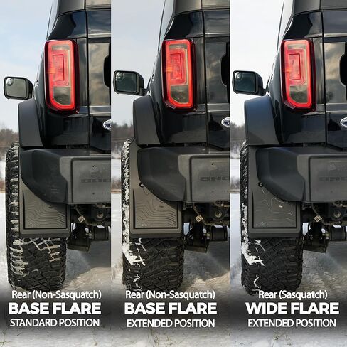 IAG Trail Shield Distable Mud Door for Ford Bronco 2021+ 2/4 Door (وليس Raptor أو Sport) ، مجموعة أمامية وخلفية in Saudi Arabia