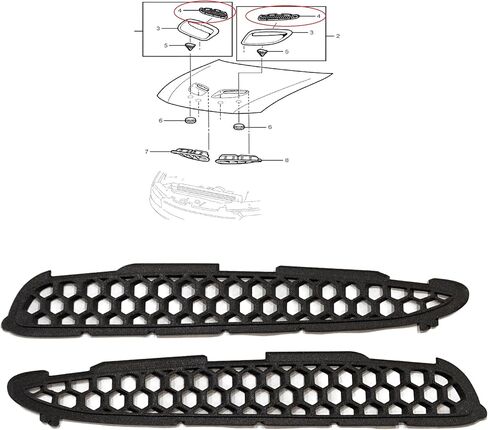 2004-2006 Pontiac GTO Hood Scoop Mesh Vents Pression in Saudi Arabia