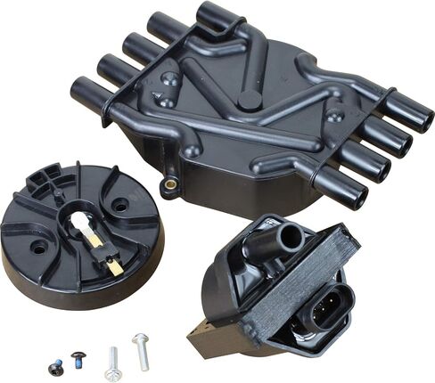 AIP Electronics Power Pack Cap Vortec Cap Rotor and Coil متوافق مع 1996-2002 Chevrolet GMC 5.0L 5.7L V8 OEM FIT KIT-1024 in Kuwait