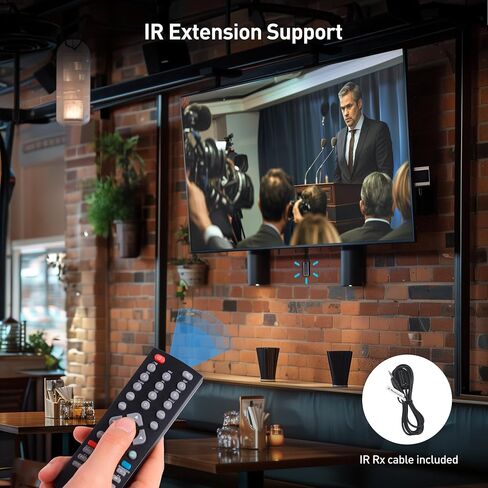 Cable Matters Wall Mount 1080p HDMI Extender (HDMI Over Ethernet / Cat6 to HDMI Converter) for 1-to-Many Setup - Up to 492 Feet and Local Monitor Loop-Out (Model: 103202) in Saudi Arabia